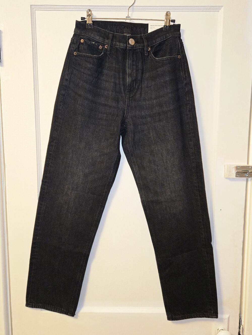 Size 0 NWT American Eagle High Rise 90s Boyfriend Jeans In Black